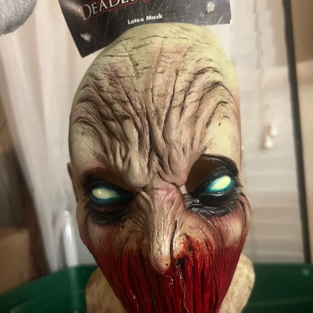 ADULT HALLOWEEN ZOOMBIE SCARY MASK COSTUME women men